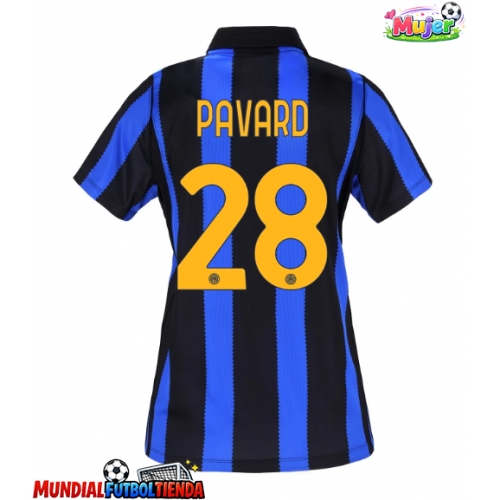 Camiseta Inter Milan Benjamin Pavard #28 Primera Equipación Replica 2026-27 para mujer mangas cortas